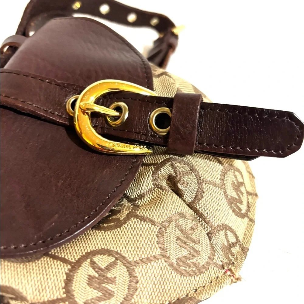 Michael Kors Dark Brown and Tan shoulder/ wrist Bag - Picture 6 of 6